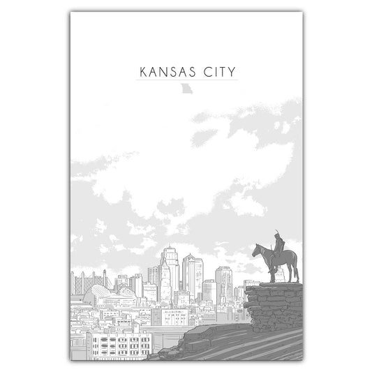 Kansas City Skyline Postcard