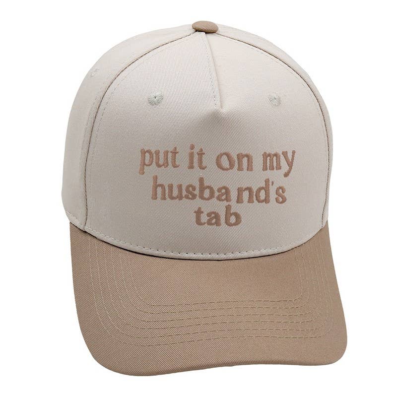 PUT IT ON MY HUSBANDS TAB BASEBALL HAT CAP