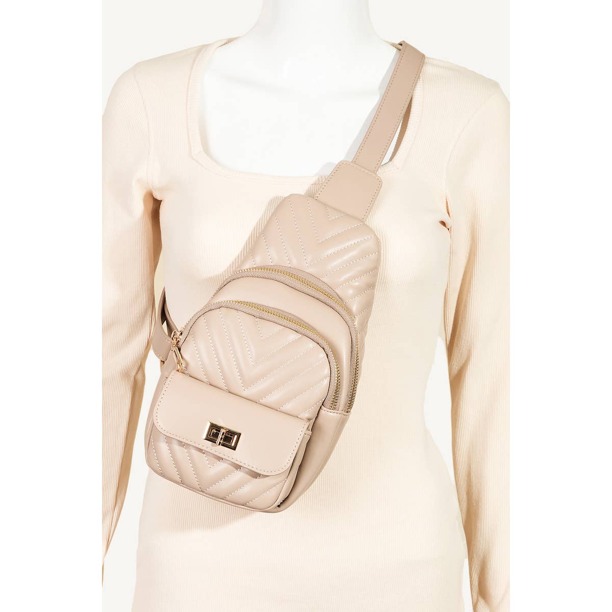 Leather Cushioned Sling Bag