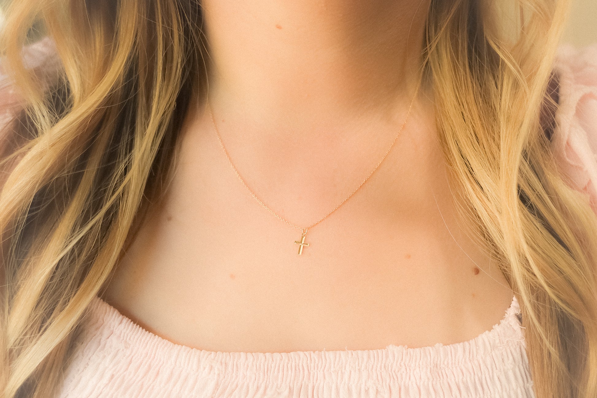 14kt Gold Filled Cross Necklace