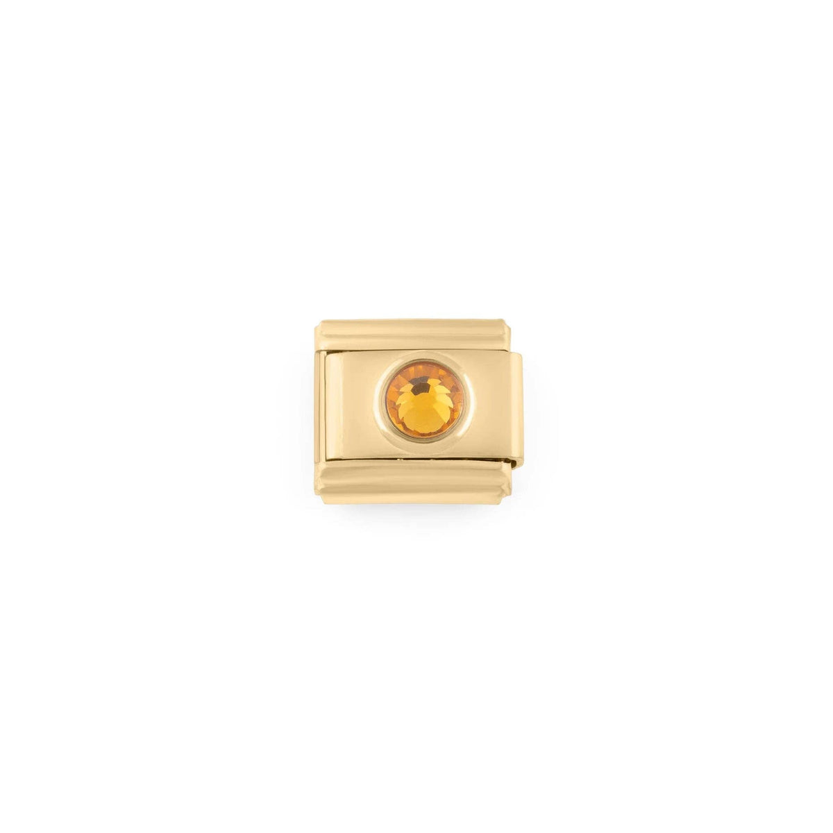 18K Gold PVD Stainless Steel Birthstone Italian Charm