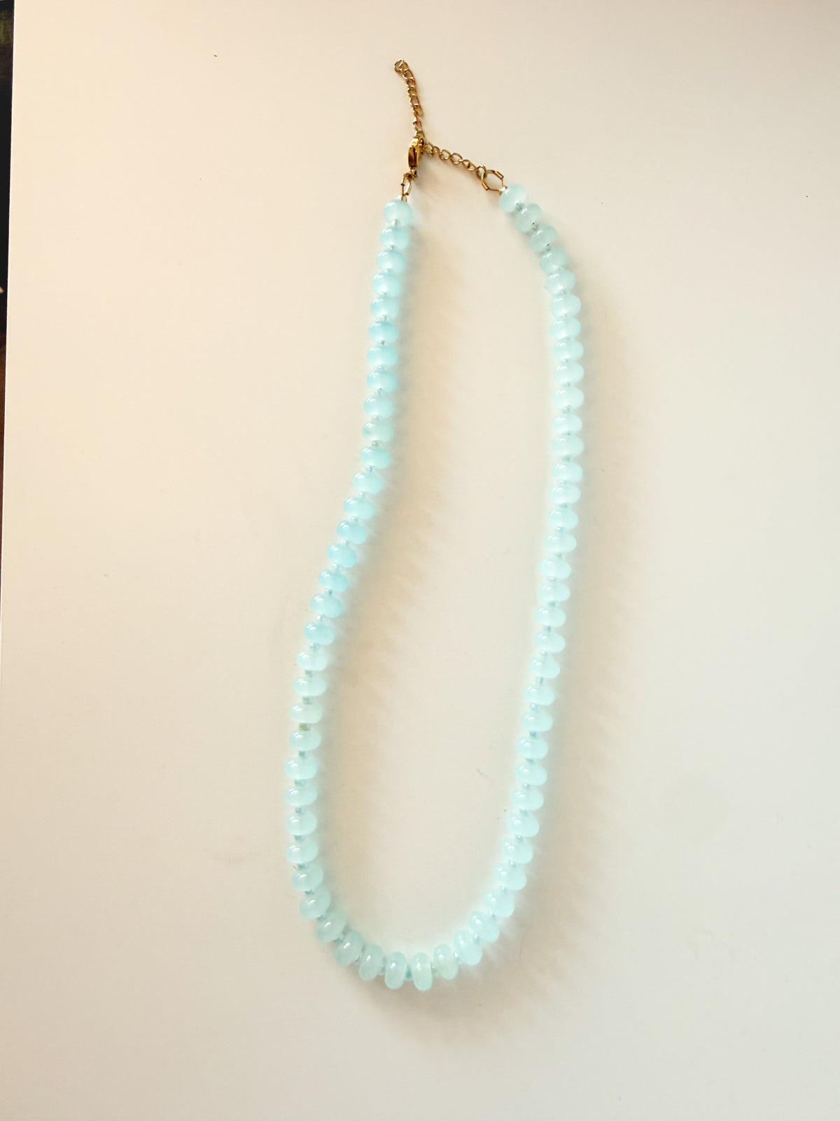 Handmade Glass Rondelle Beaded Necklace