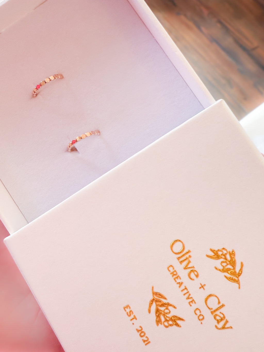 14kt Gold Filled Flat beaded Hoop Set