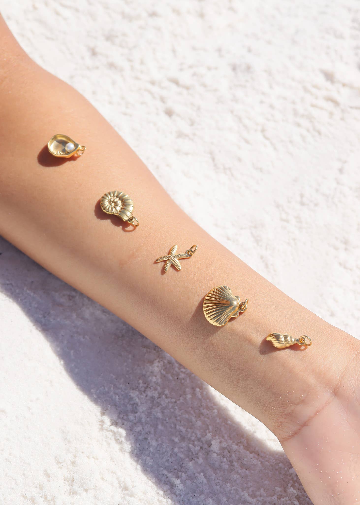 18K Gold PVD Stainless Steel Nautilus Charm