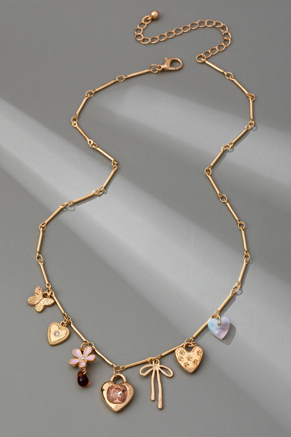 CHARM NECKLACE-HEARTS FLOWER BOW BUTTERFLY | 80N92639