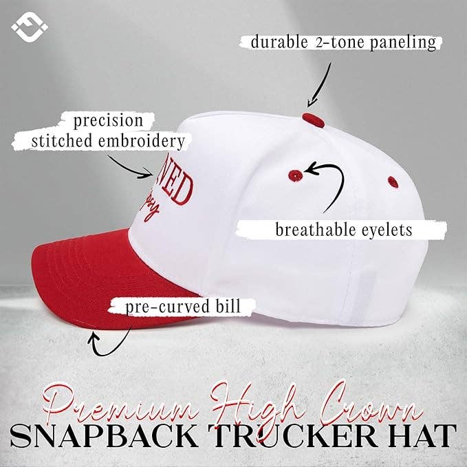 2 Tone Cap: Tanned & Tipsy - Red/White
