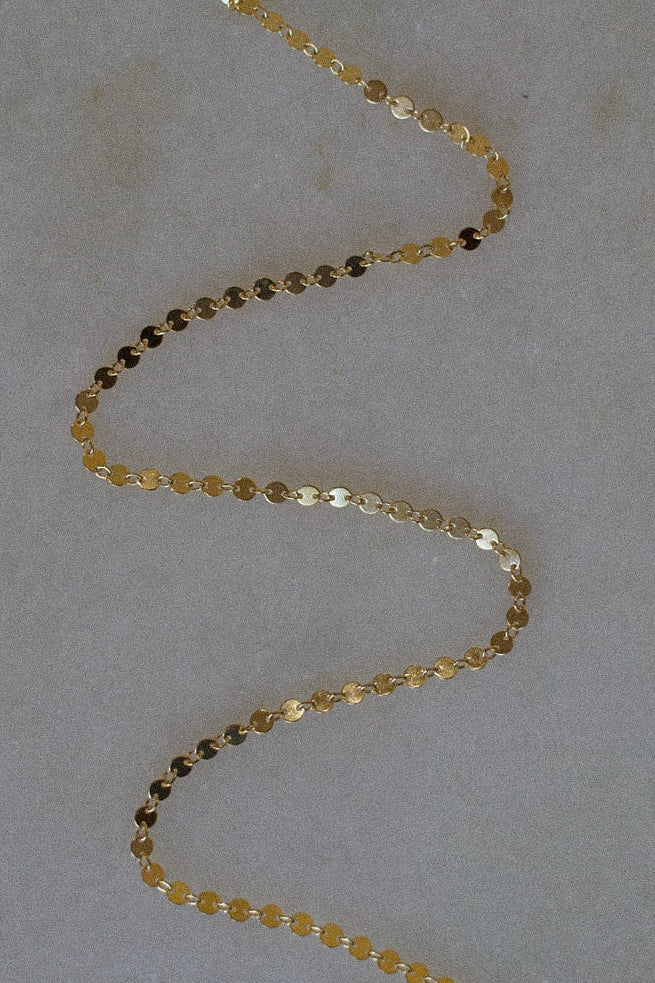 14k Gold Filled Disc Choker Necklace