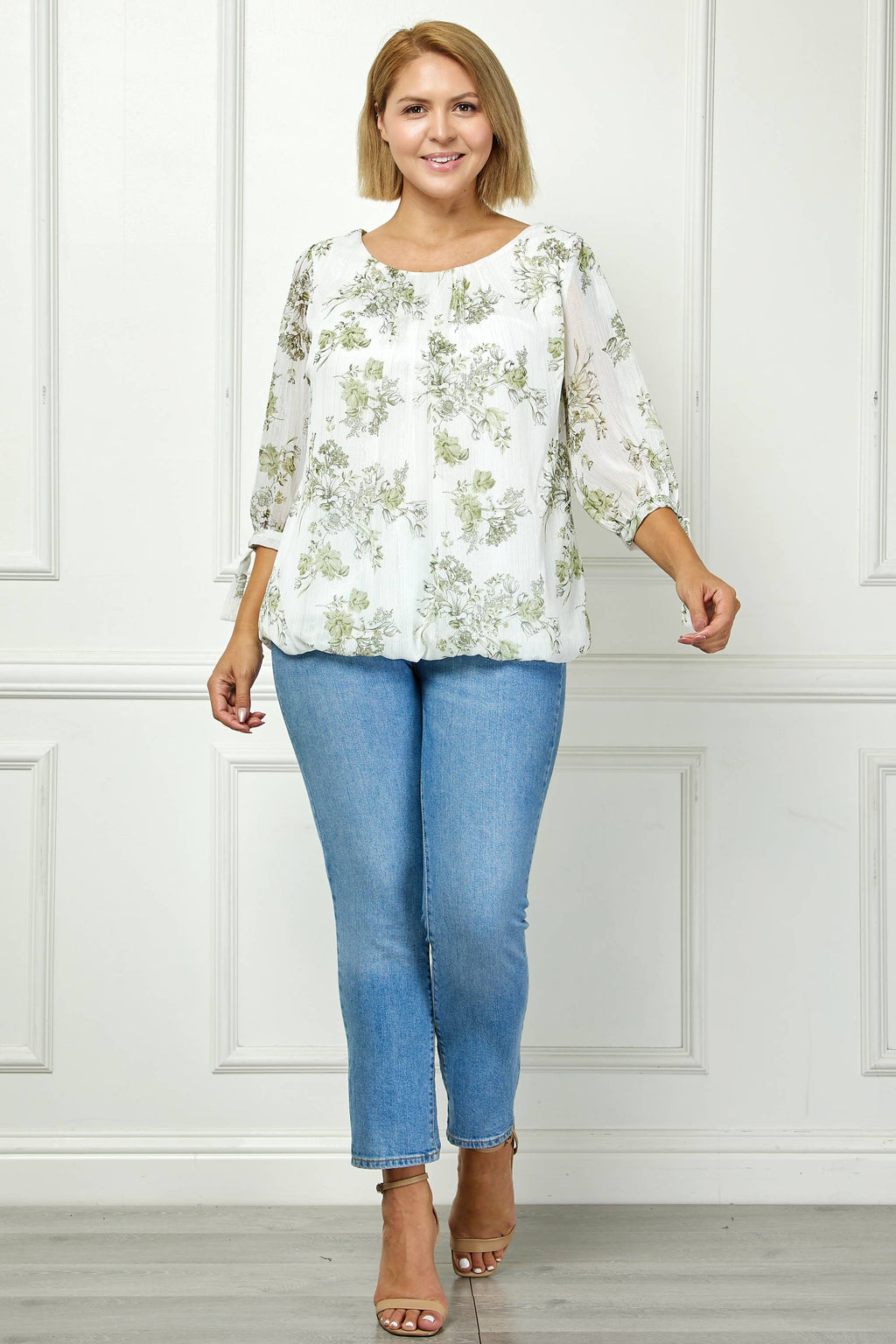 PLUS SIZE SPRING BREEZE CHIFFON BLOUSE