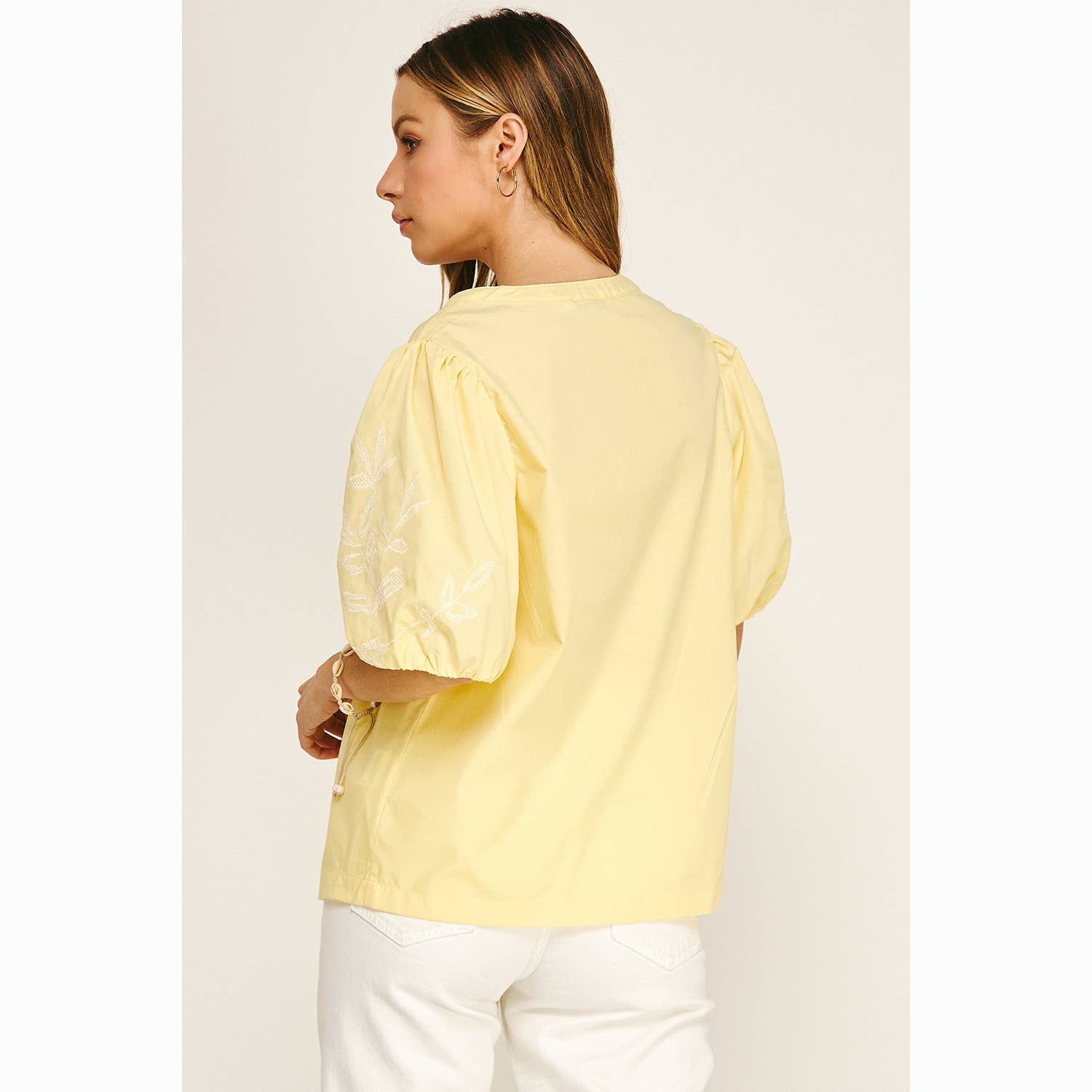 EMBROIDERED PEASANT BLOUSE