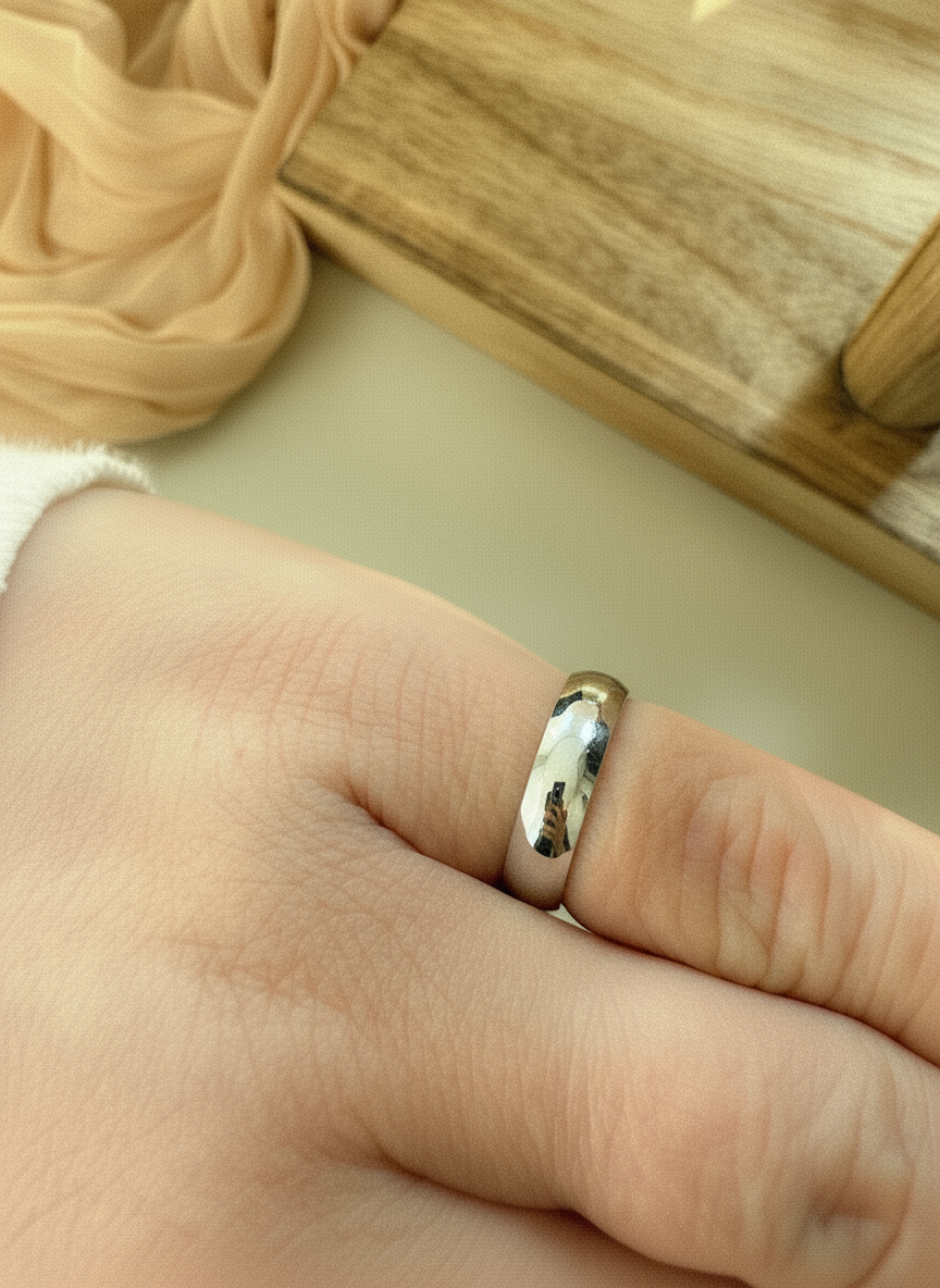 Sterling Silver Smooth Thick Band Ring