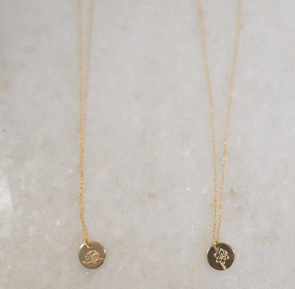 14kt Gold Filled Birth Flower Necklace
