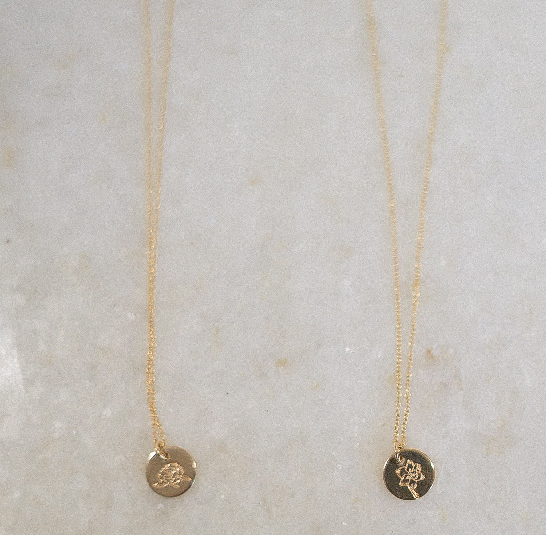 14kt Gold Filled Birth Flower Necklace