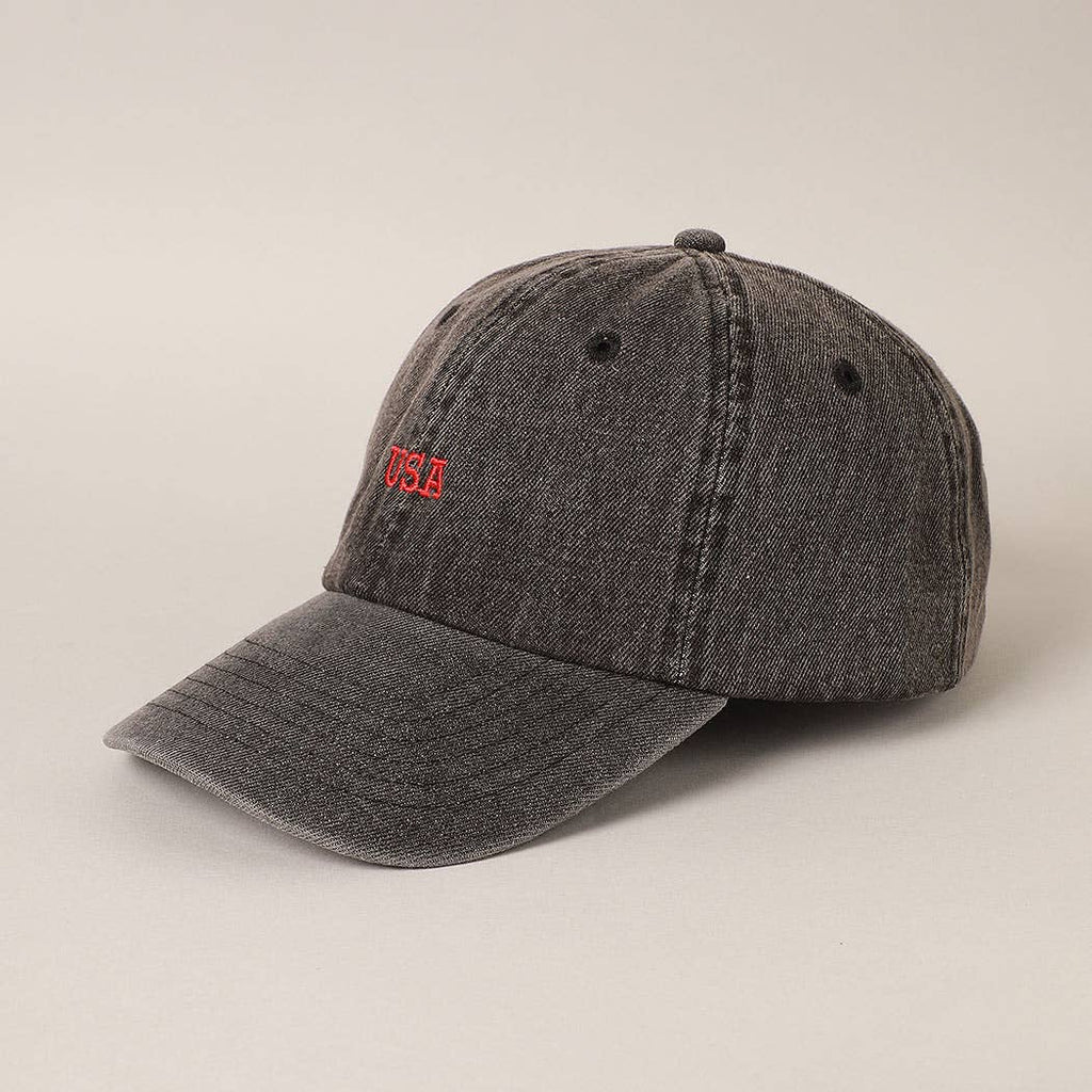 USA Embroidered Denim CottonUSA Embroidered Den Baseball Cap