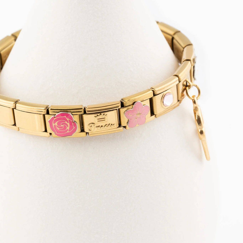 18K Gold PVD Stainless Steel Charm Connector Italian Charm