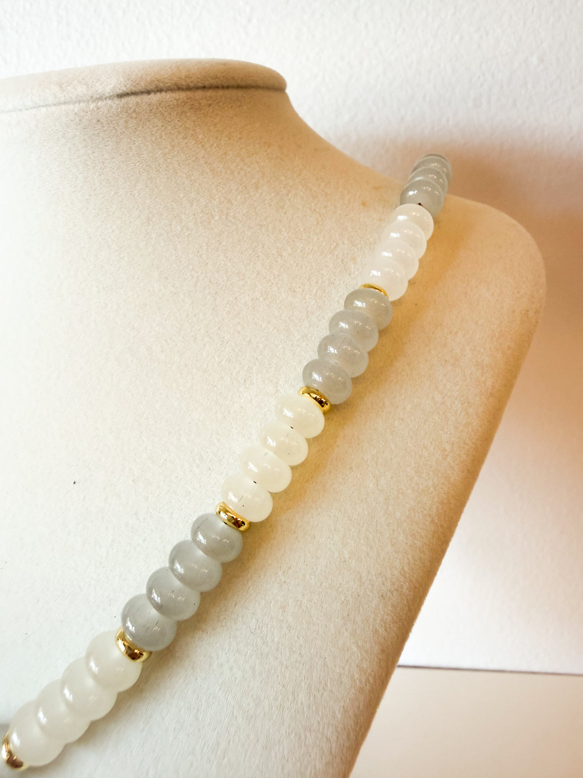 Handmade Glass Rondelle Beaded Necklace