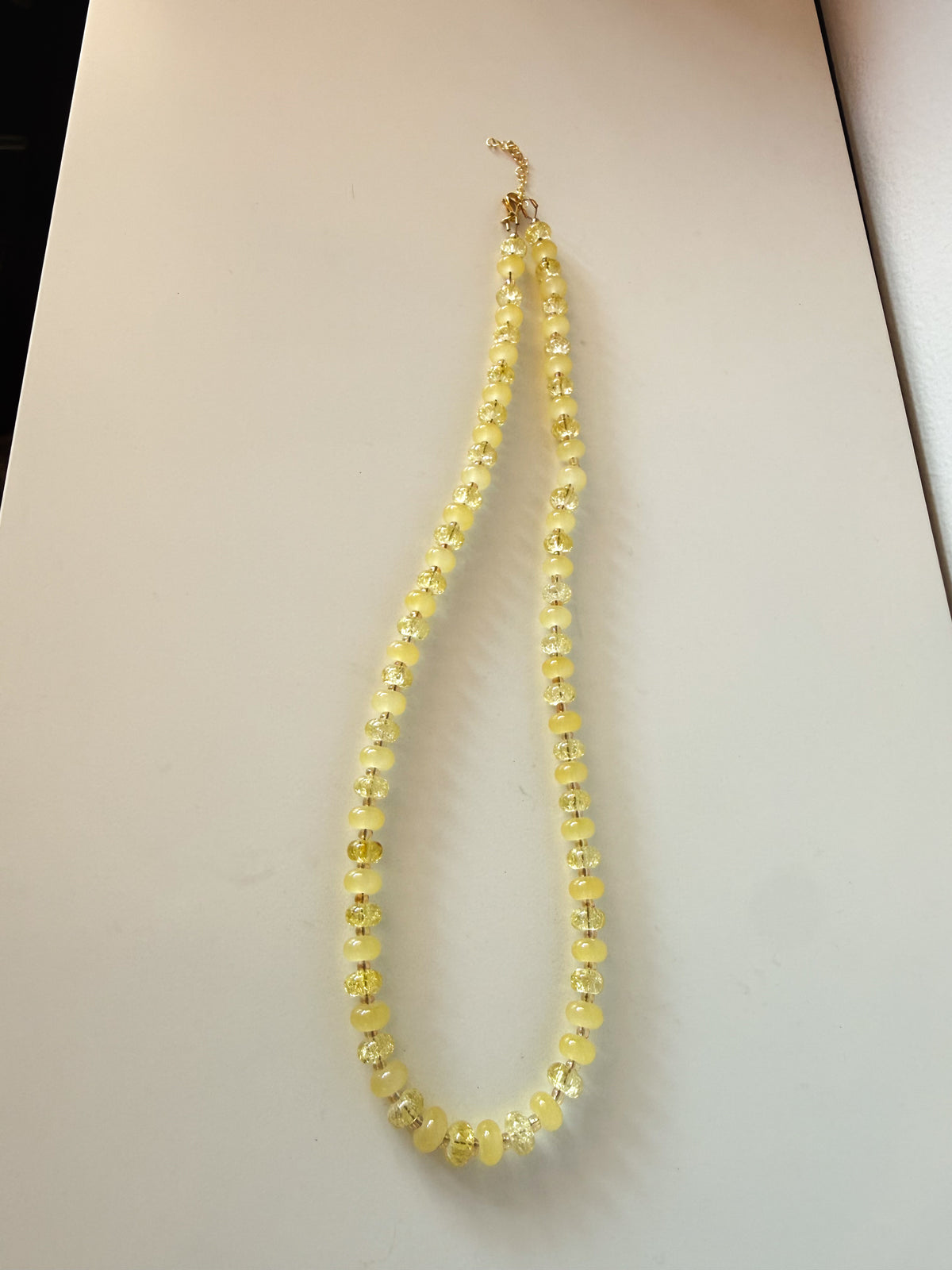 Handmade Glass Rondelle Beaded Necklace