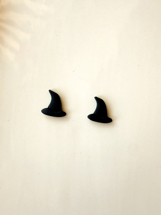 Polymer Clay Witches Hat Stud Earrings