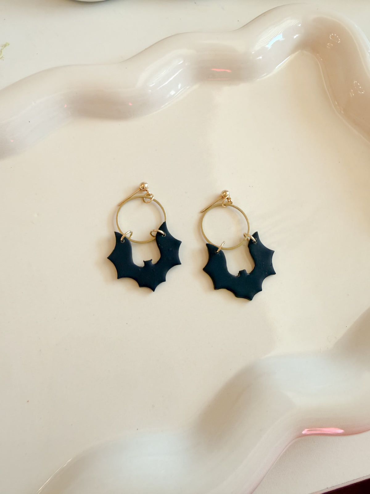 Polymer Bat Clay Earrings