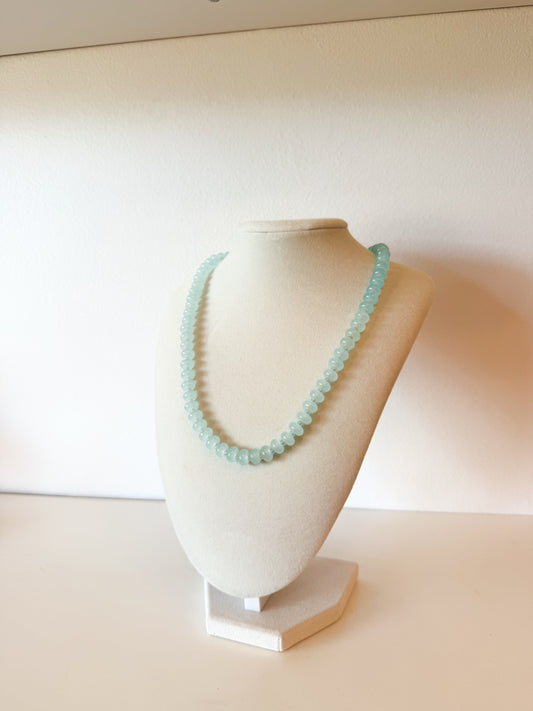Handmade Glass Rondelle Beaded Necklace