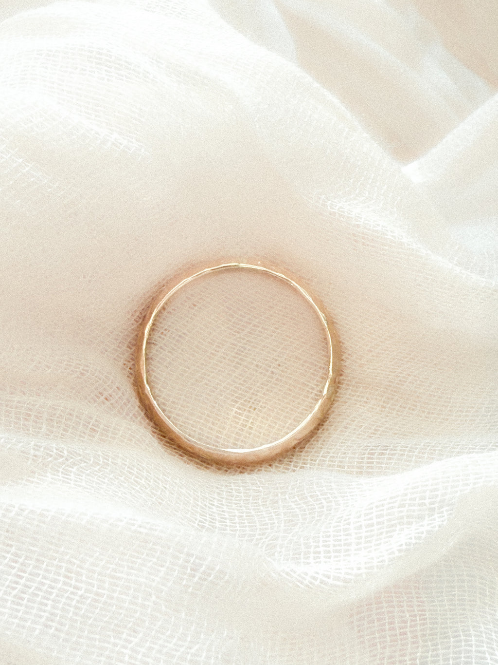 Floral Patterned Gold Filled Ring Band