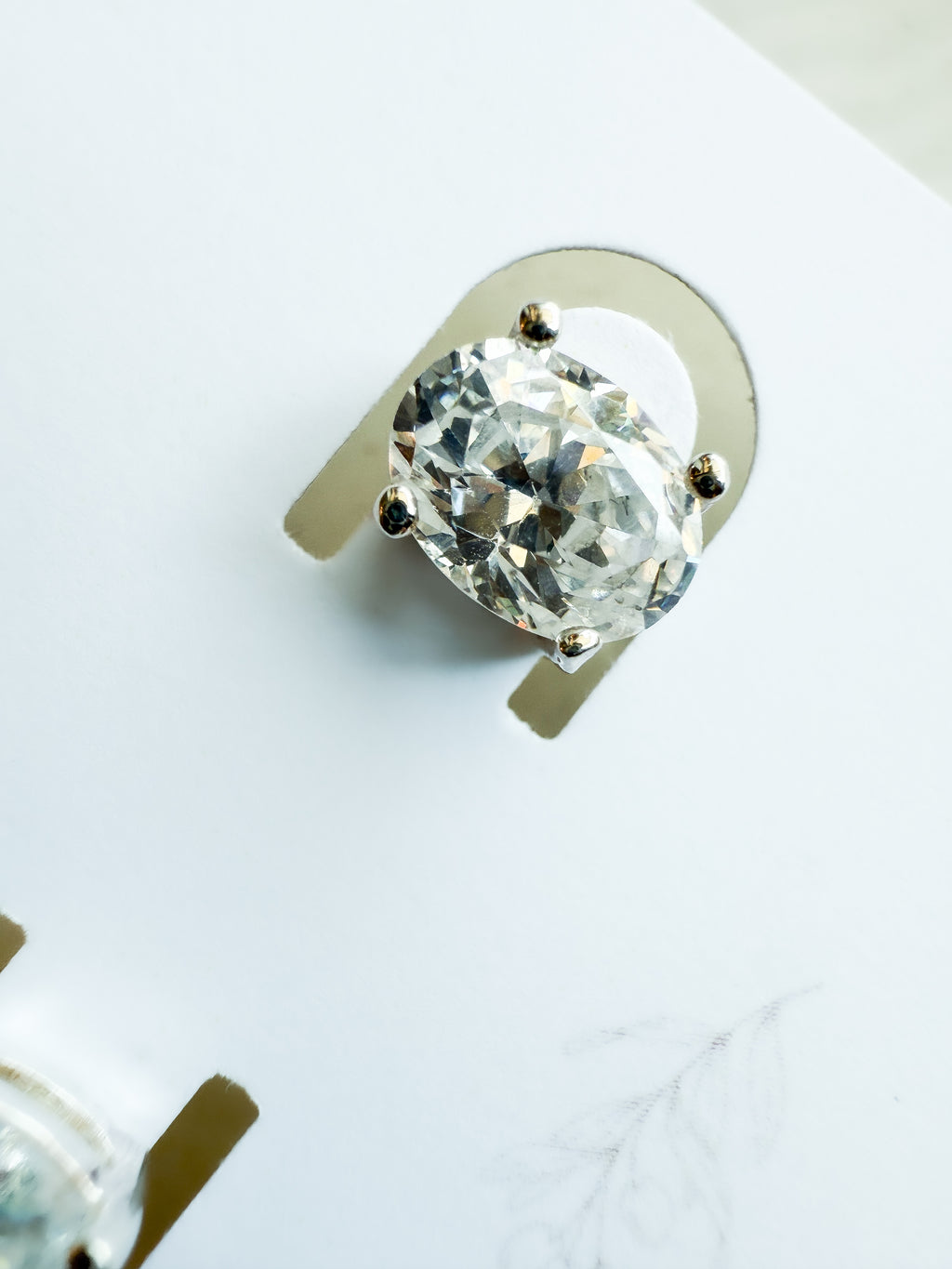 Oval Sterling Silver Earring Pair