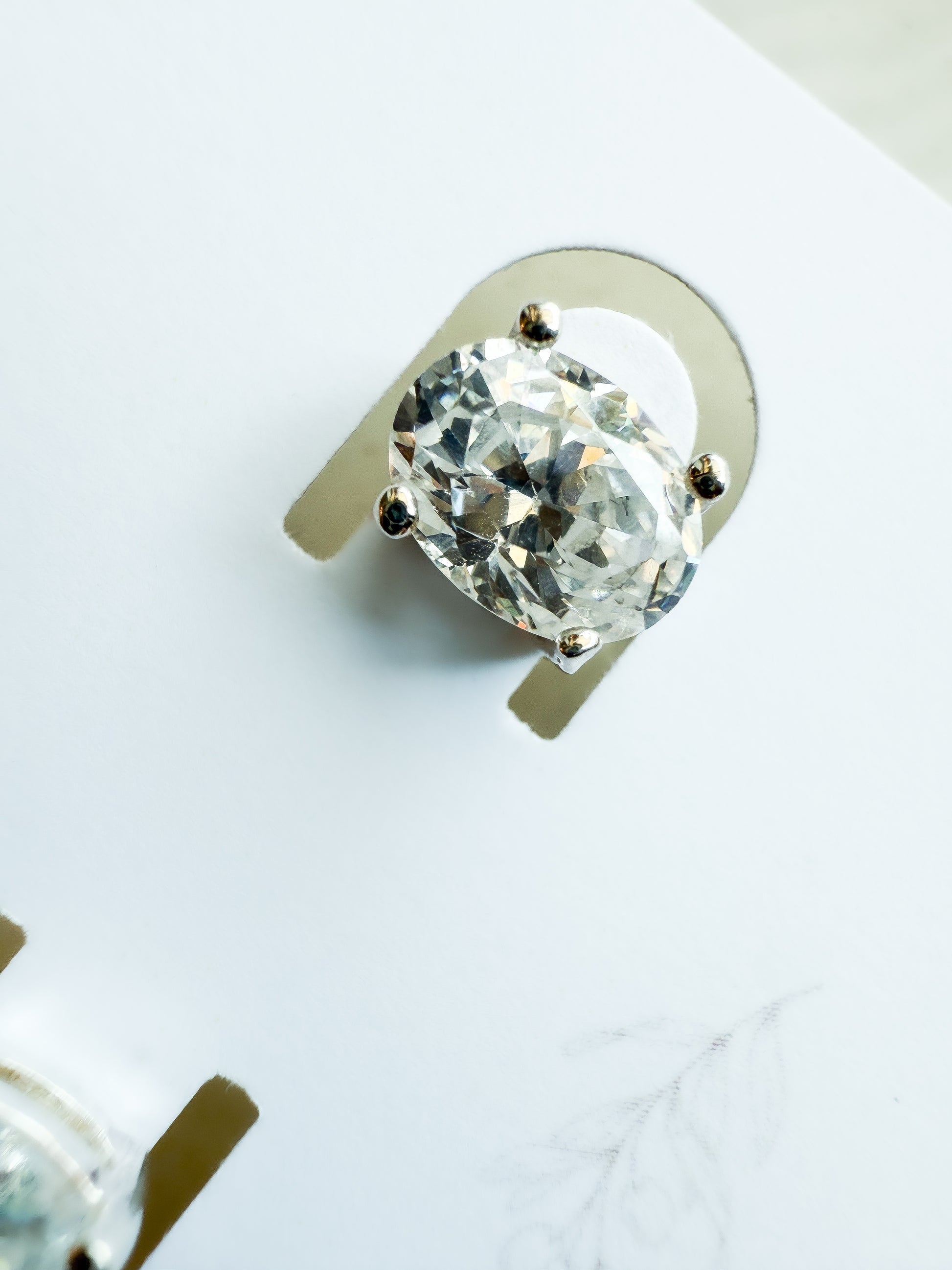 Oval Sterling Silver Earring Pair