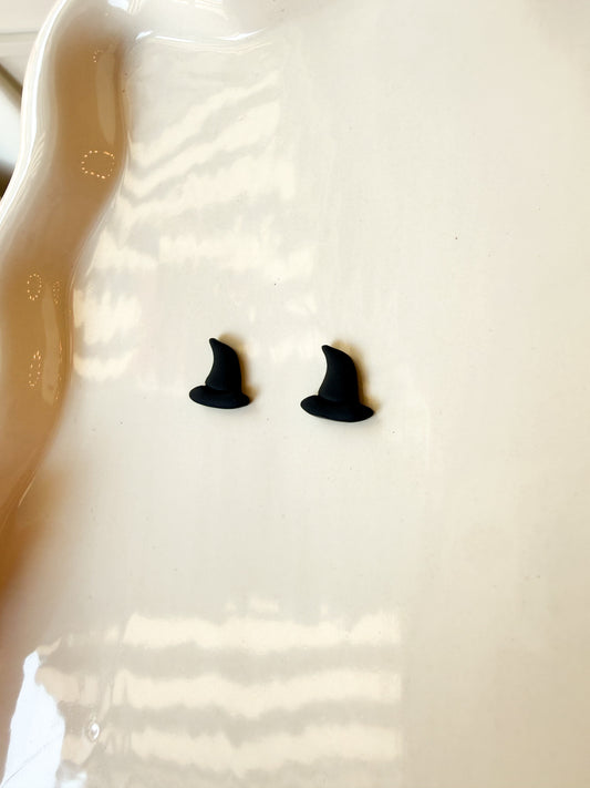 Polymer Clay Witches Hat Stud Earrings