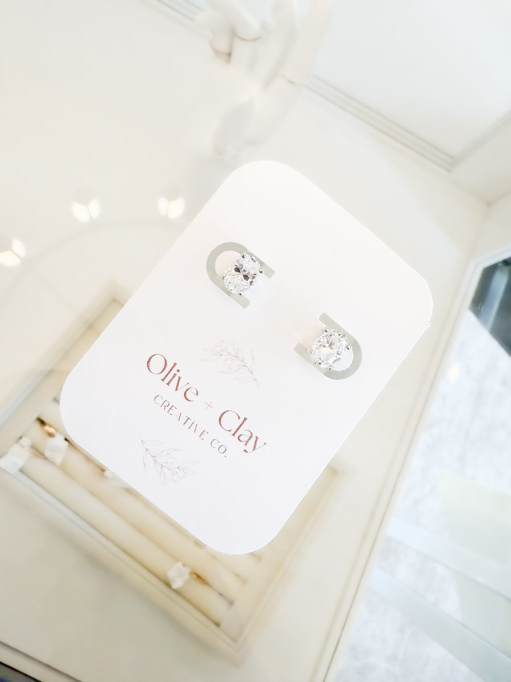 Oval Sterling Silver Earring Pair