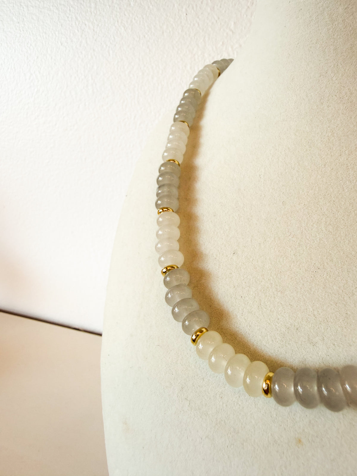 Handmade Glass Rondelle Beaded Necklace