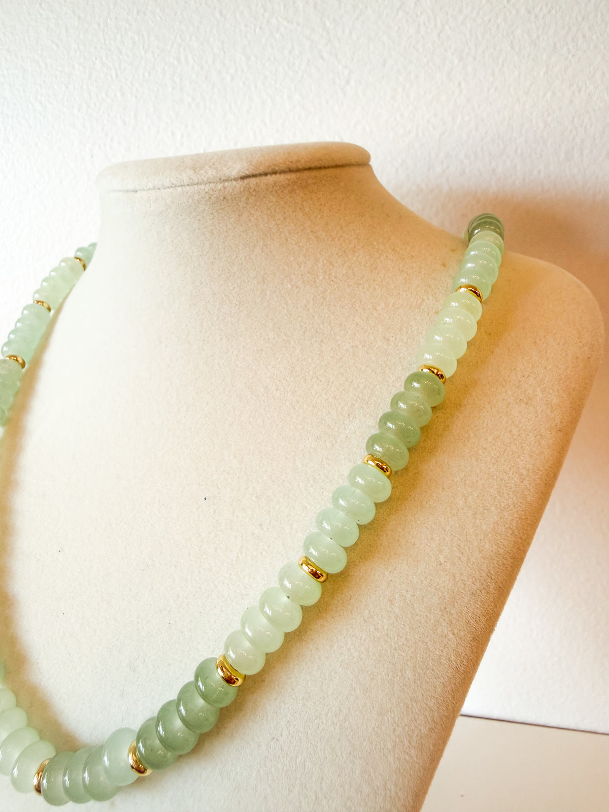 Handmade Glass Rondelle Beaded Necklace