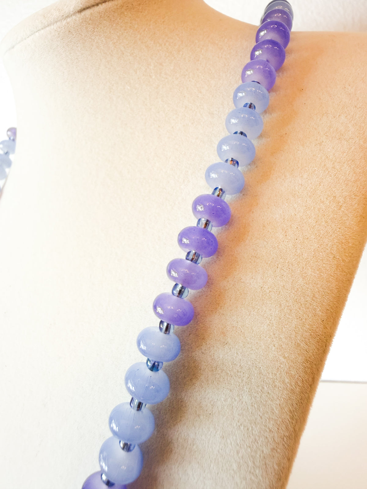 Handmade Glass Rondelle Beaded Necklace