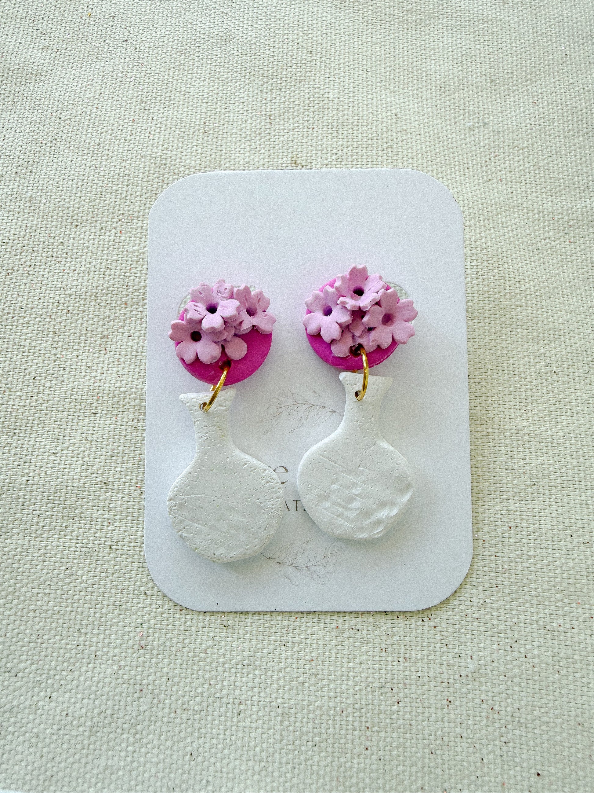 Spring Floral Polymer Clay Handmade Earrings