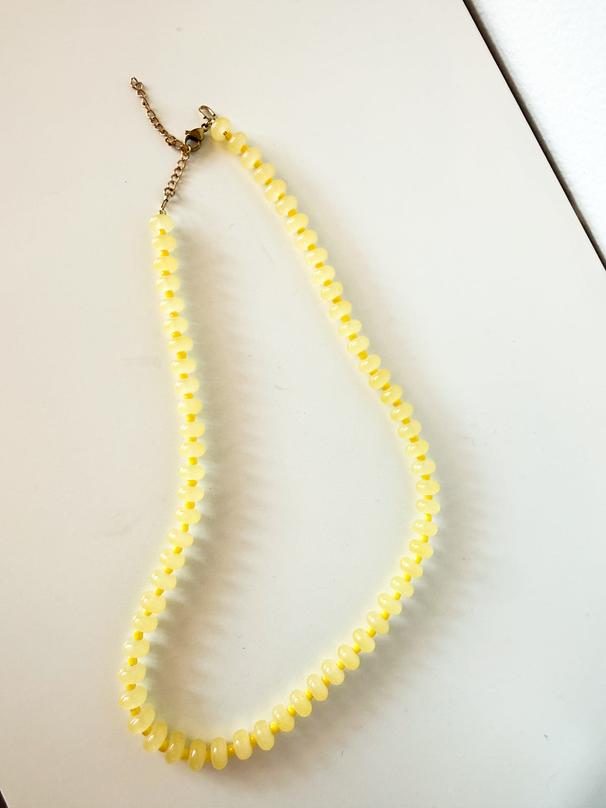 Handmade Glass Rondelle Beaded Necklace