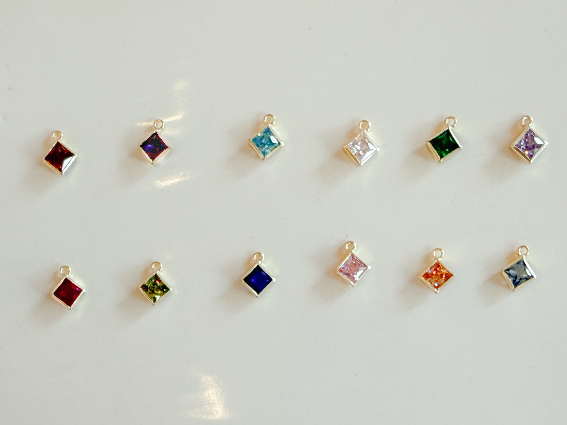 .925 Sterling Silver Birth Month Gem Necklace