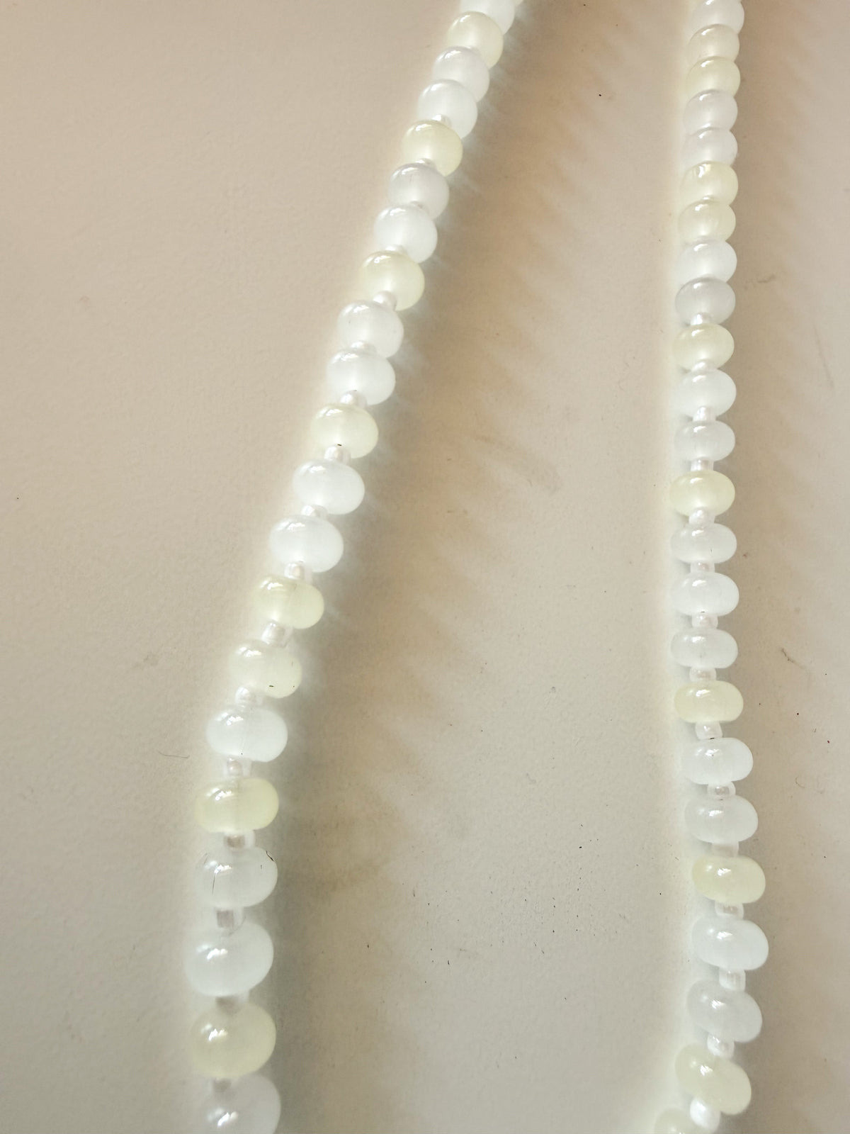 Handmade Glass Rondelle Beaded Necklace