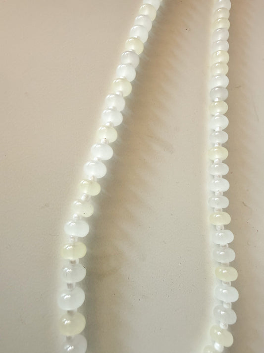 Handmade Glass Rondelle Beaded Necklace