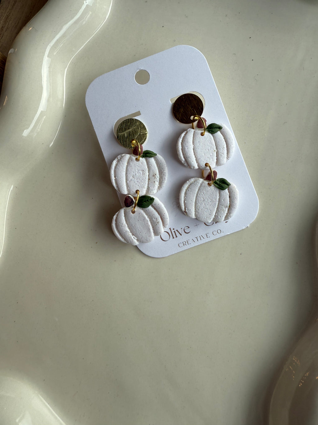 Handmade Pumpkin Polymer Clay Earrings