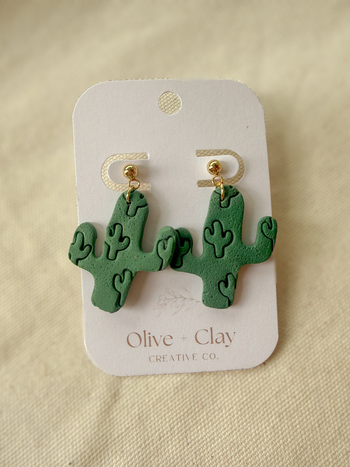 Cactus Polymer Clay Earrings