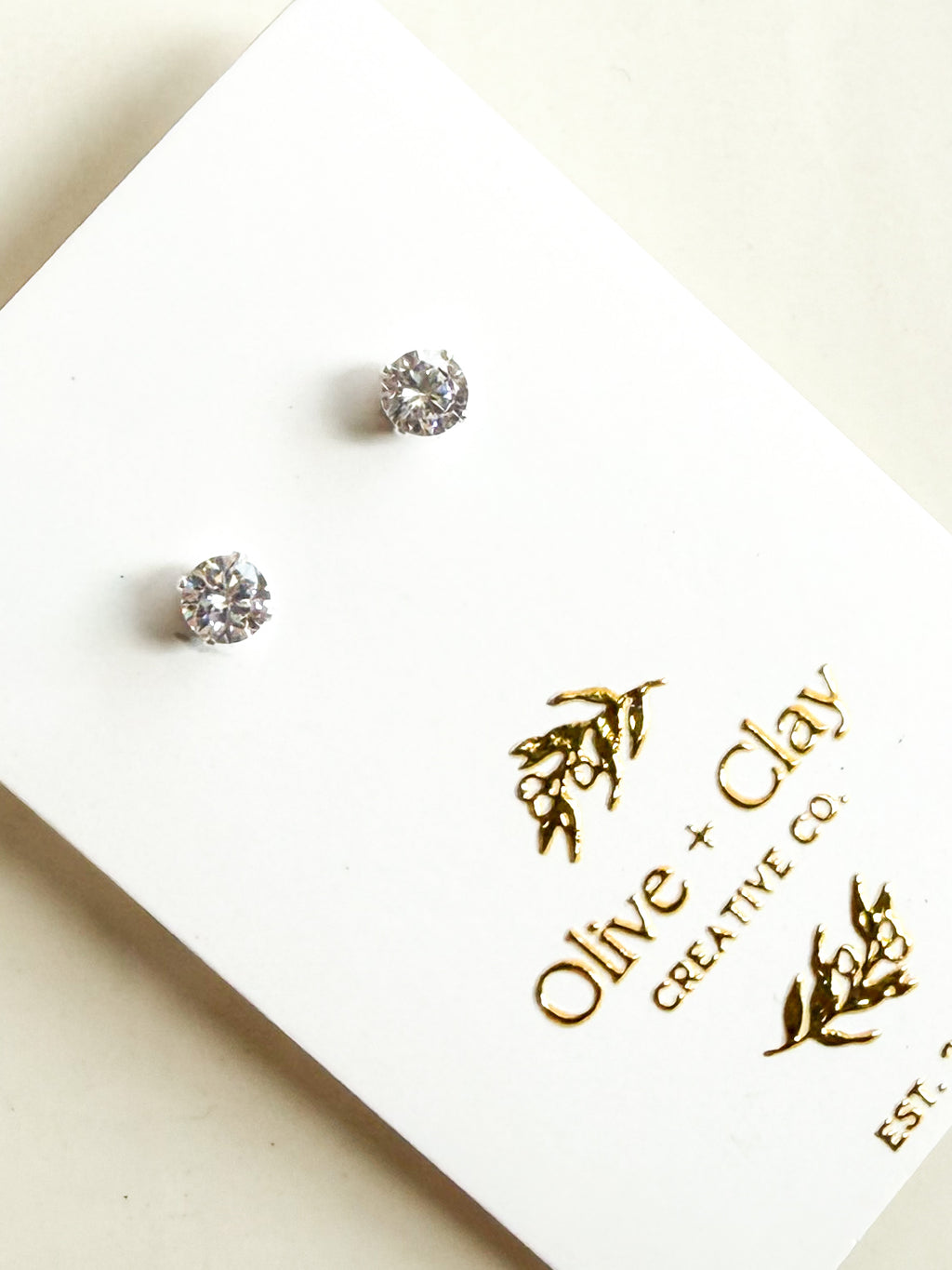 Round Sterling Silver Earring Set