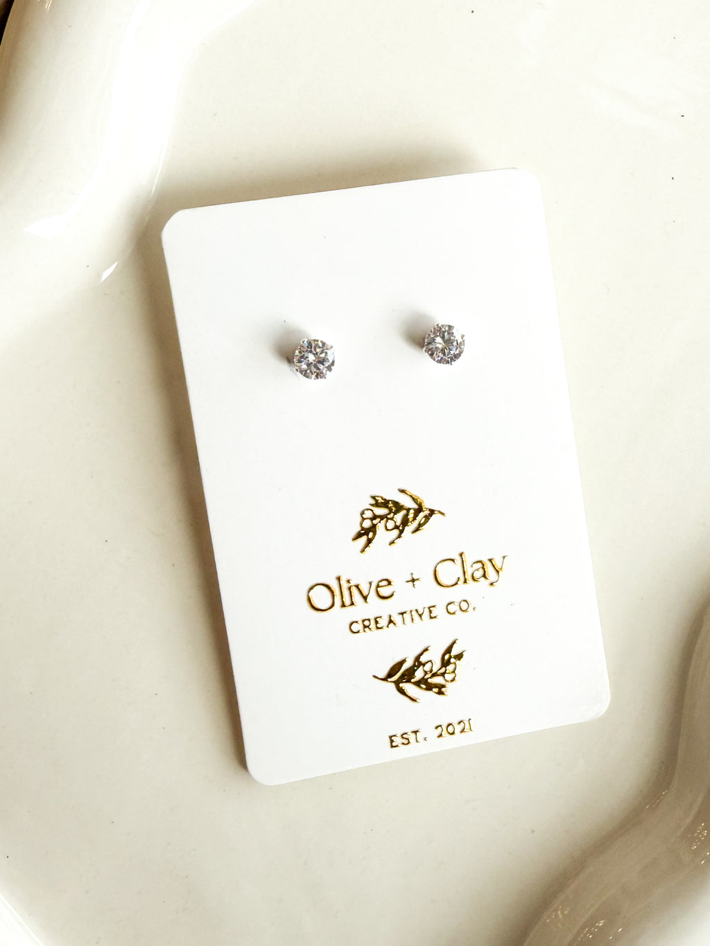 Round Sterling Silver Earring Set