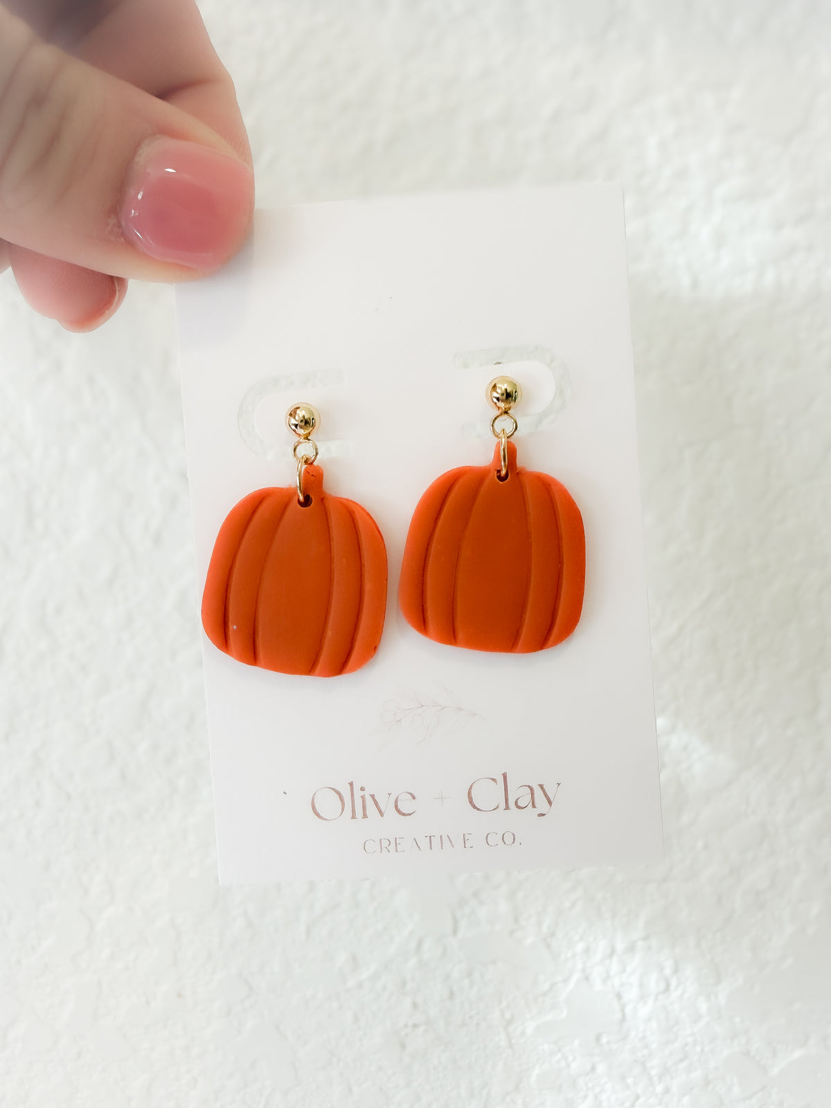 Handmade Fall Polymer Clay Pumpkin Earrings