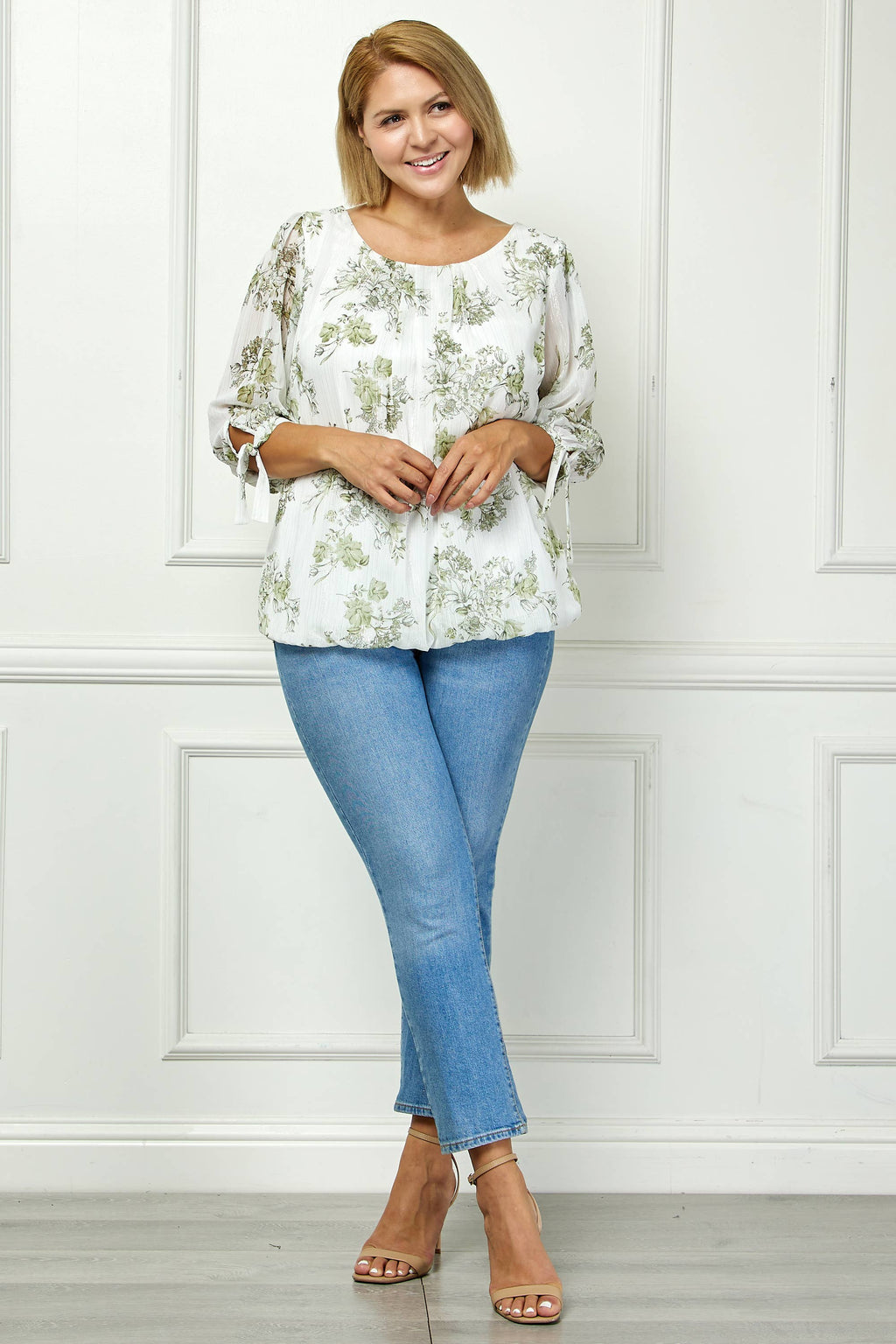 PLUS SIZE SPRING BREEZE CHIFFON BLOUSE