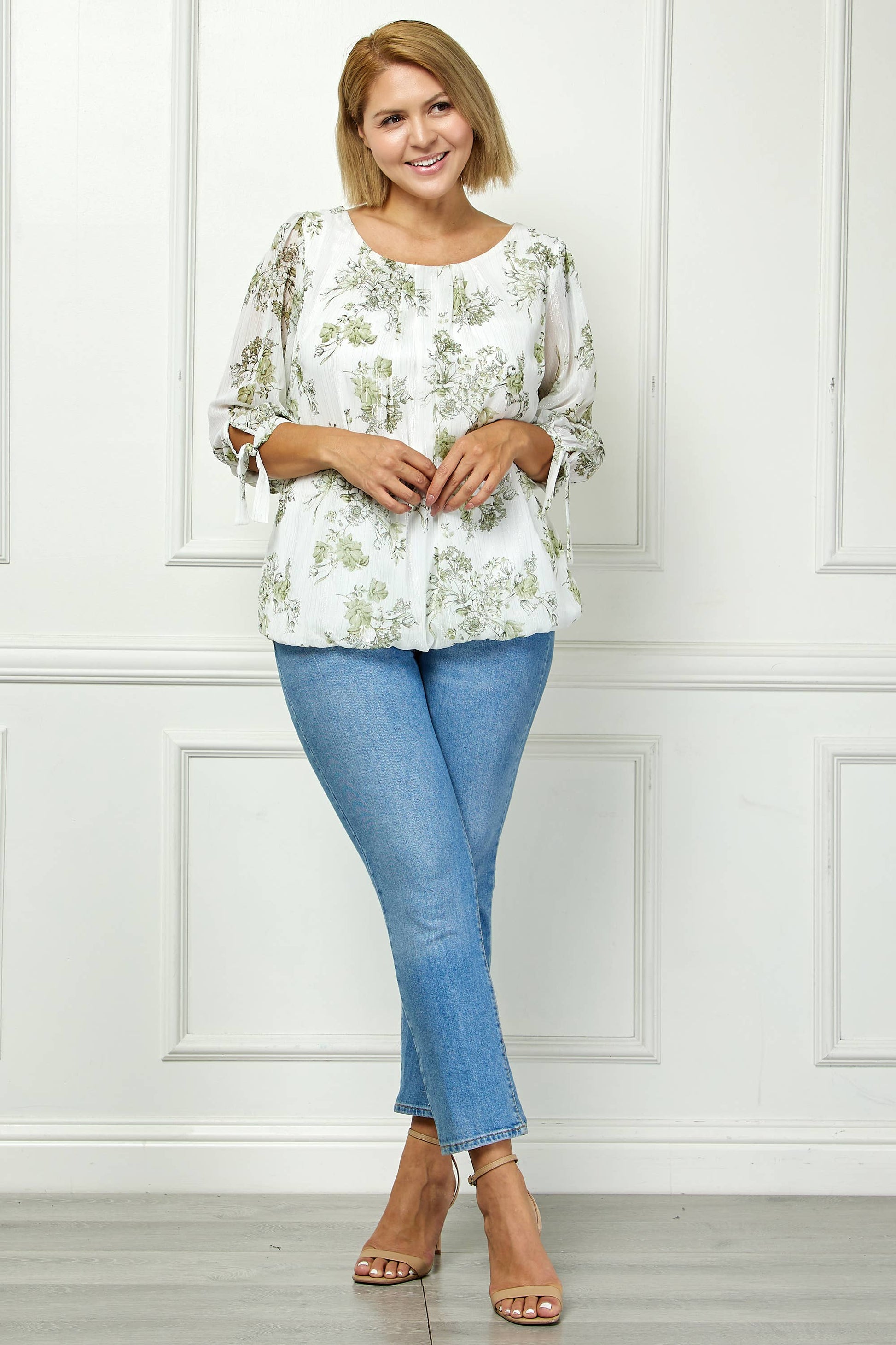 PLUS SIZE SPRING BREEZE CHIFFON BLOUSE