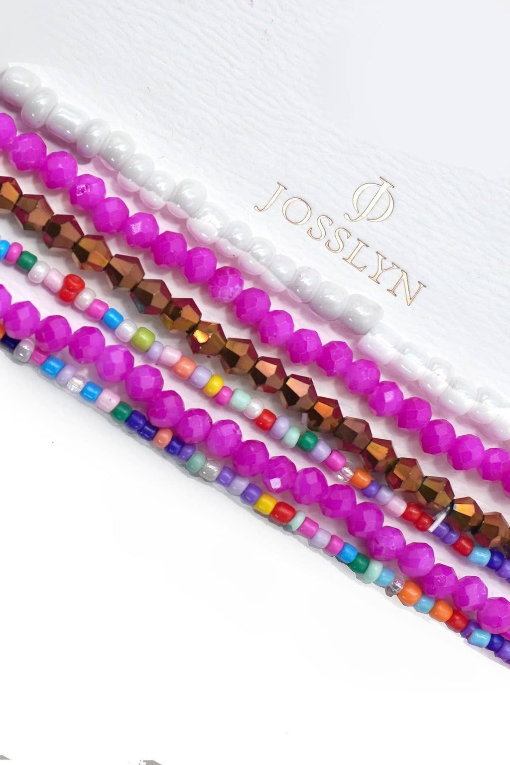 CONFETTI BEADED STRANDS STRETCH BRACELETS | 40B5130