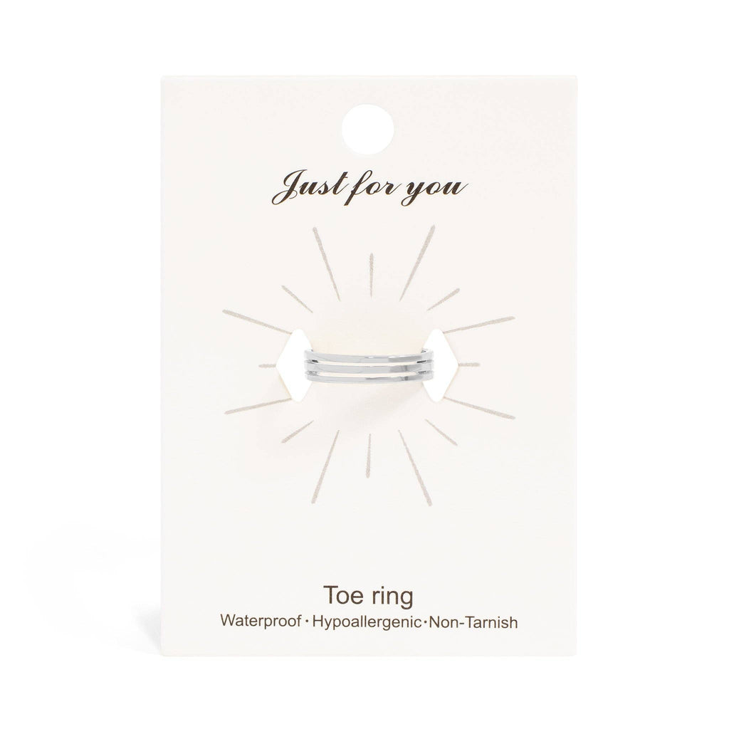 18K Gold PVD Stainless Steel Triple Toe Ring