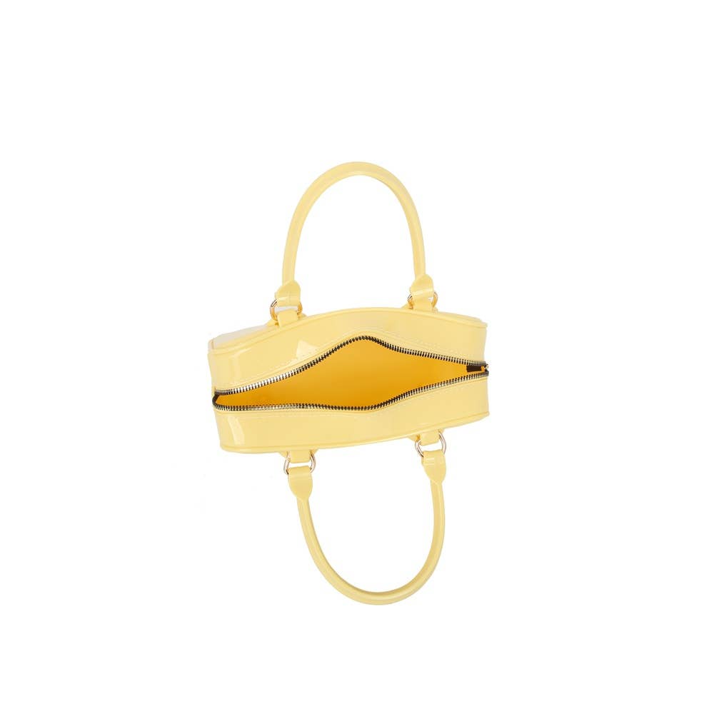Boxy Glossy Patent Top Handle Mini Handbag