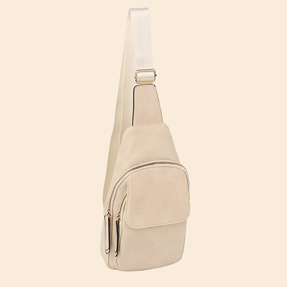 Leather Fashion Flap Sling Bag