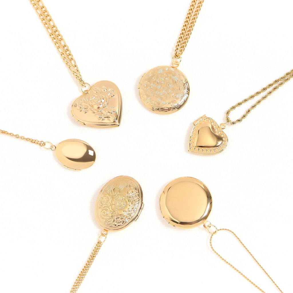 18K Gold PVD Stainless Steel Rose Heart Locket