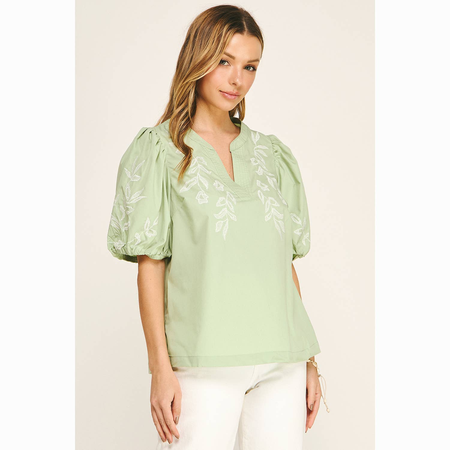 EMBROIDERED PEASANT BLOUSE