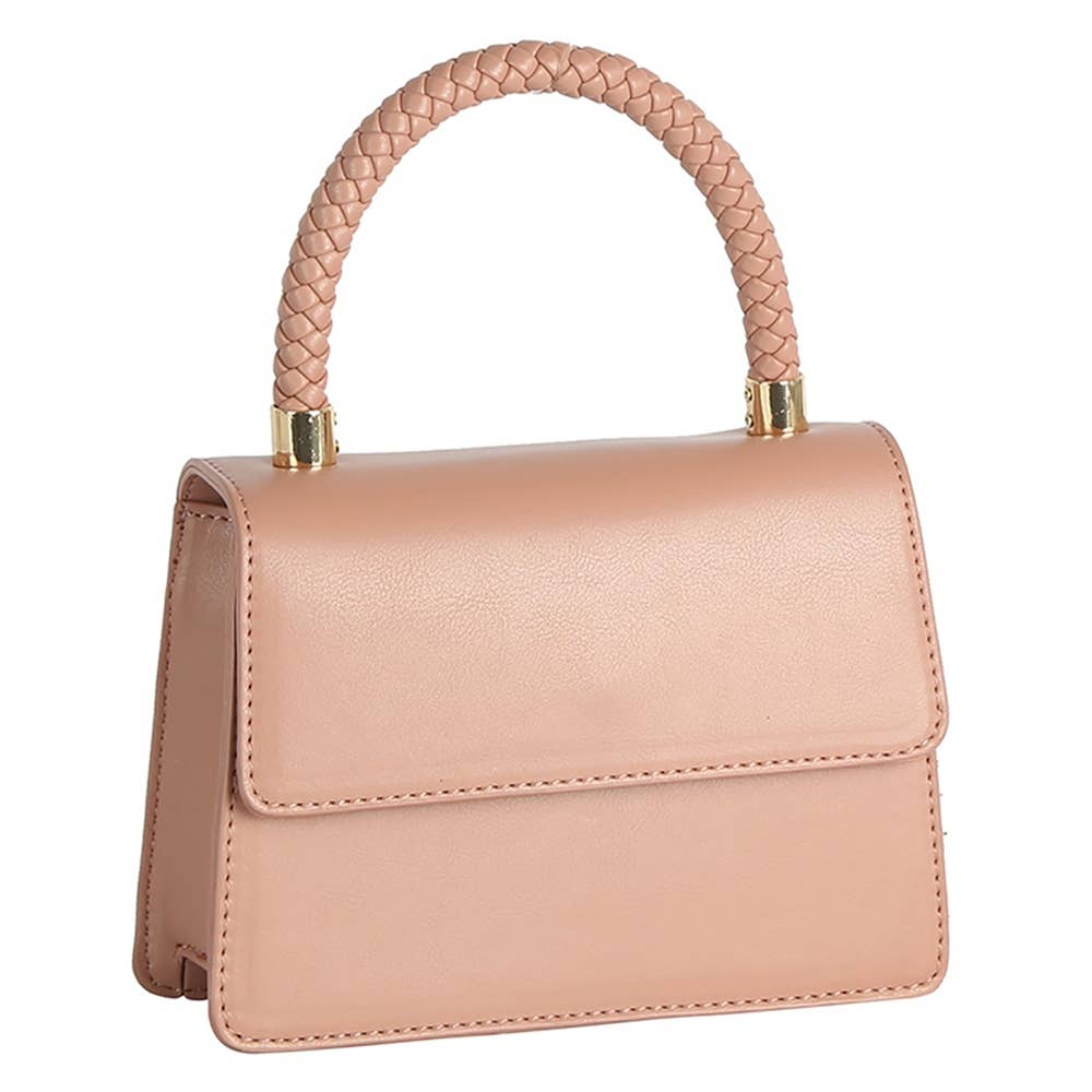 Braided Handle Mini Top Handle Bag